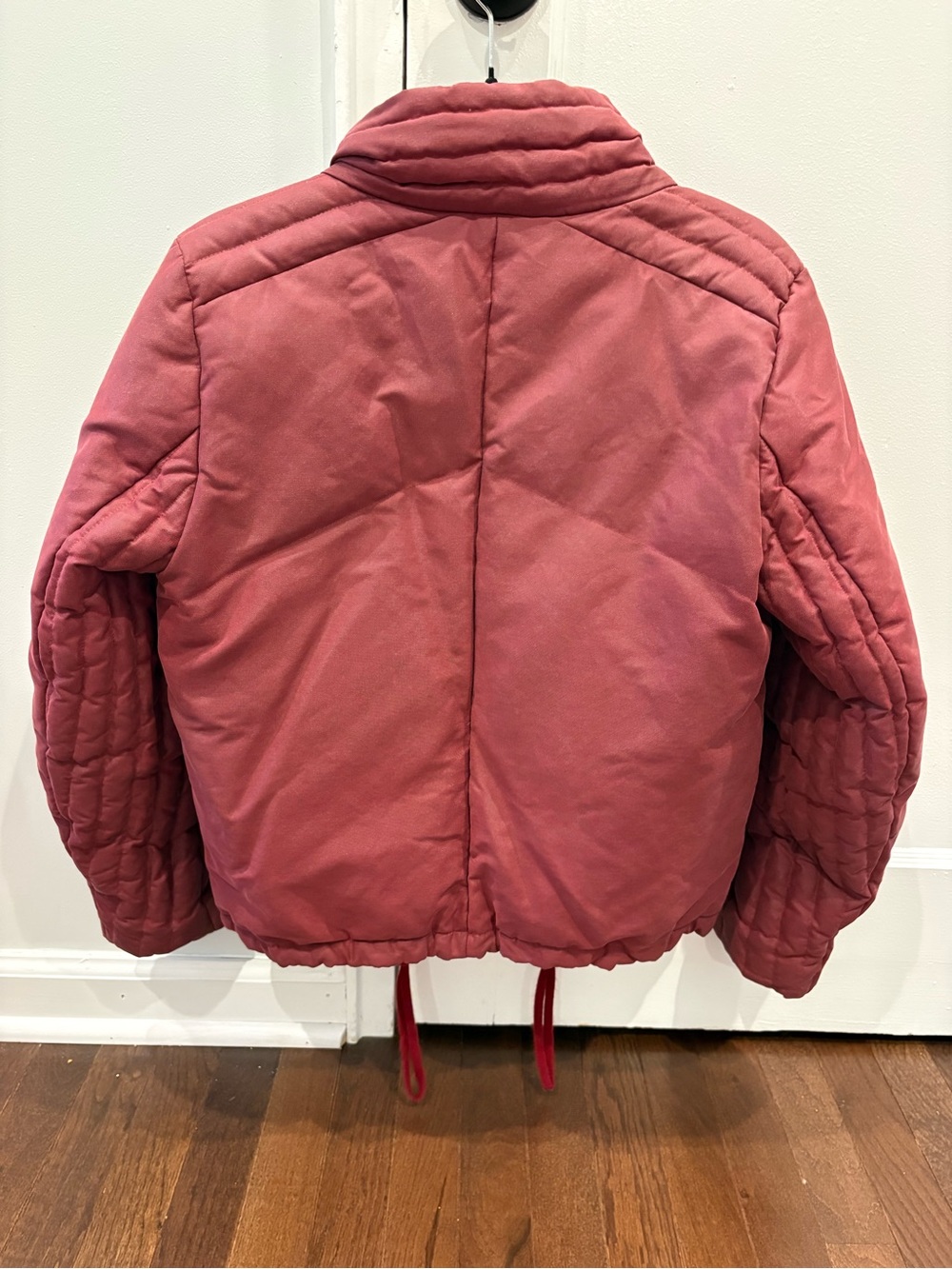 Helmut Lang Down Puffer Jacket Boxy Burgundy Maroon Small - Picture 3 of 14